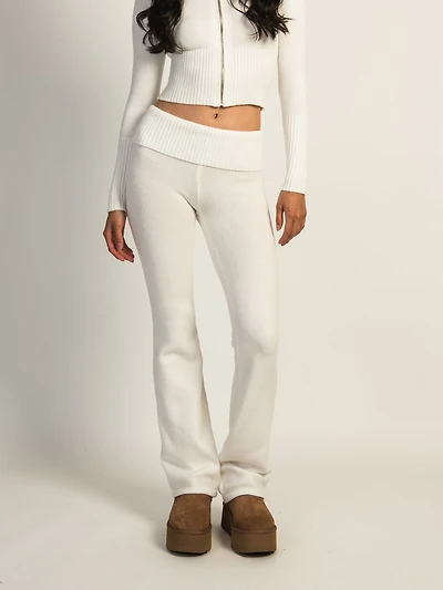 HARLOW BROOKE FLARE PANT - OFF WHITE