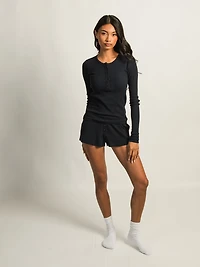 HARLOW WINNIE WAFFLE HENLEY - MARINE