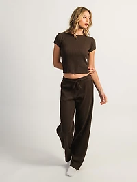 HARLOW WINNIE LOUNGE PANT - CHOCOLATE