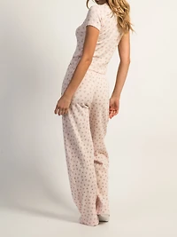 HARLOW WINNIE TEDDY LOUNG PANT - BABY PINK