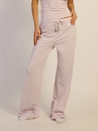HARLOW SUNNI JERSEY PANTS - PINK STRIPE