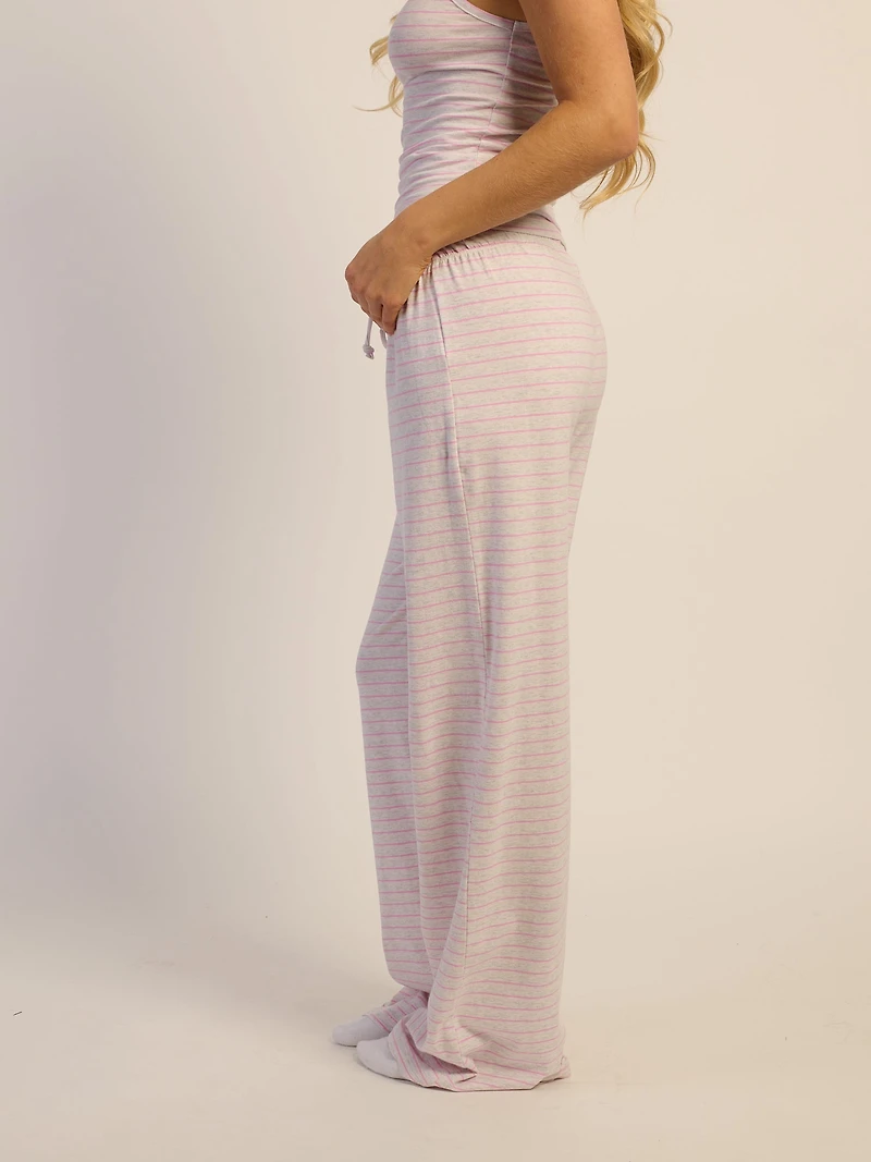 HARLOW SUNNI JERSEY PANTS - PINK STRIPE