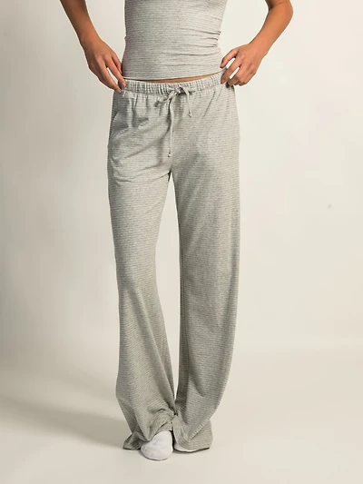 HARLOW SUNNI STRIPE JERSEY PANT - HEATHER GREY