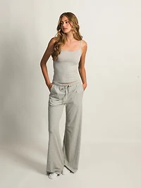 HARLOW SUNNI STRIPE JERSEY PANT - HEATHER GREY