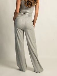 HARLOW SUNNI STRIPE JERSEY PANT - HEATHER GREY