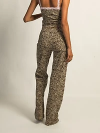 HARLOW PAYTON PRINT JERSEY PANT - LEOPARD