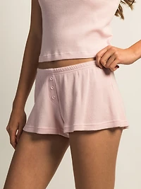 HARLOW ALLIE WAFFLE SHORT - LIGHT PINK