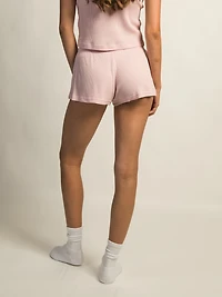 HARLOW ALLIE WAFFLE SHORT - LIGHT PINK