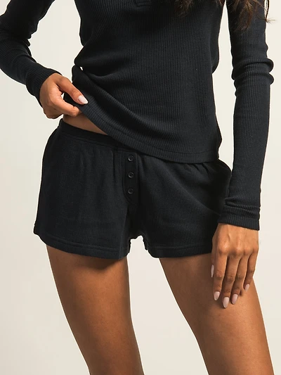 HARLOW ALLIE WAFFLE SHORT - NAVY