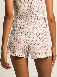HARLOW ALLIE DITSY WAFFLE SHORT - OFF WHITE