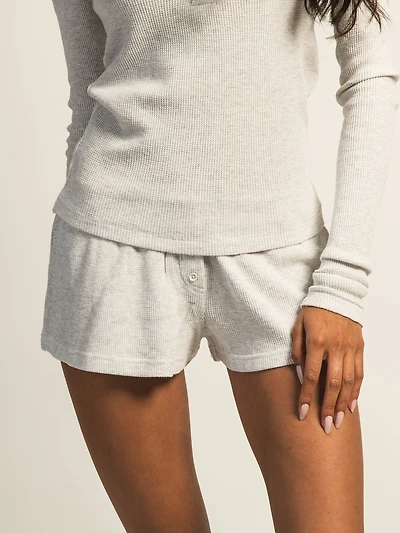 HARLOW ALLIE WAFFLE SHORT - MELANGE
