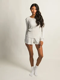 HARLOW ALLIE WAFFLE SHORT - MELANGE