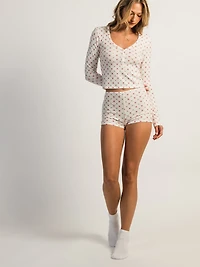 SHORT HARLOW HOLLY DITSY- BLANC