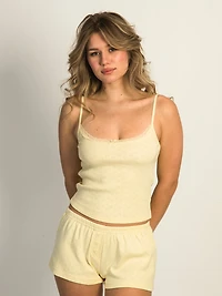 HARLOW MALLORY HEART TANK TOP - YELLOW