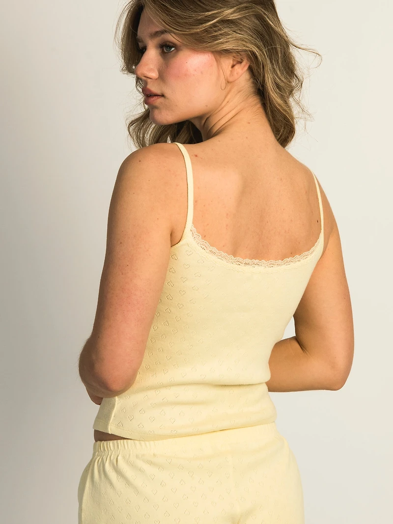 HARLOW MALLORY HEART TANK TOP - YELLOW