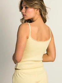 HARLOW MALLORY HEART TANK TOP - YELLOW