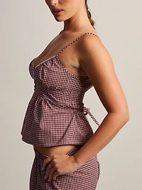 HARLOW POSIE TOP - BURGUNDY