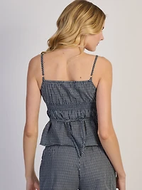 HARLOW POSIE TOP - NAVY