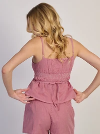 HARLOW POSIE TOP- RED/WHITE