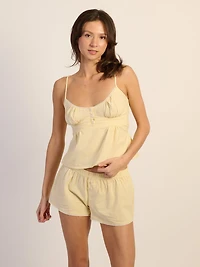 TOP HARLOW POSIE - JAUNE/BLANC