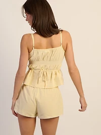 TOP HARLOW POSIE - JAUNE/BLANC
