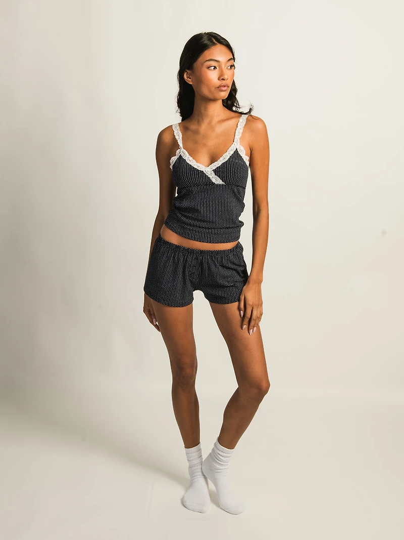 HARLOW LENI PRINT TANK TOP - NAVY