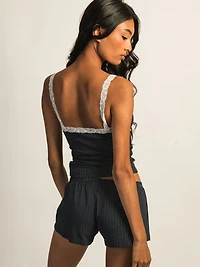 HARLOW LENI PRINT TANK TOP - NAVY