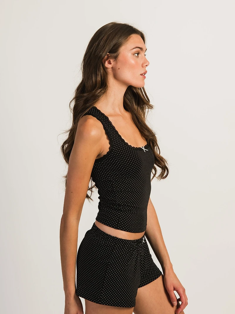 HARLOW ERYN PRINT TANK - BLACK/WHITE