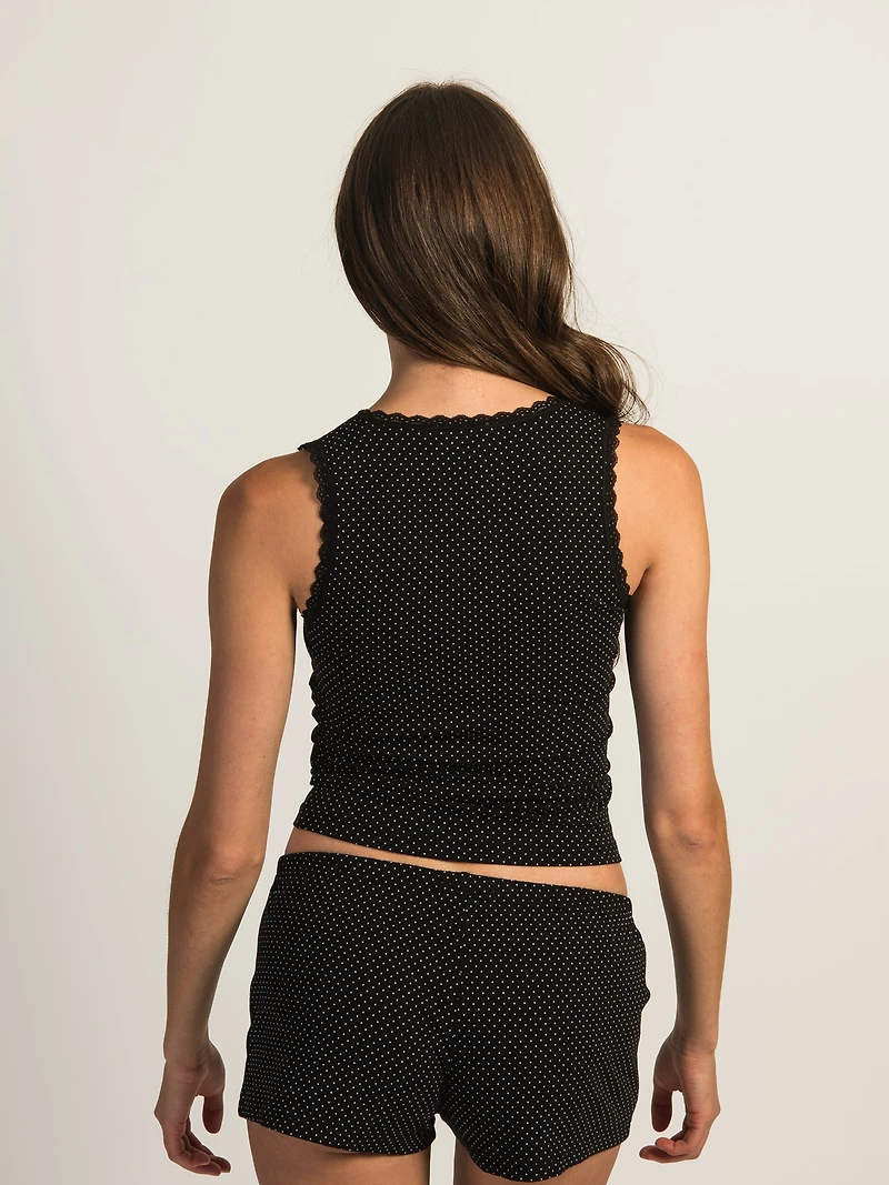 HARLOW ERYN PRINT TANK - BLACK/WHITE