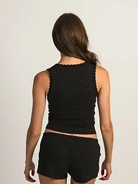 HARLOW ERYN PRINT TANK - BLACK/WHITE