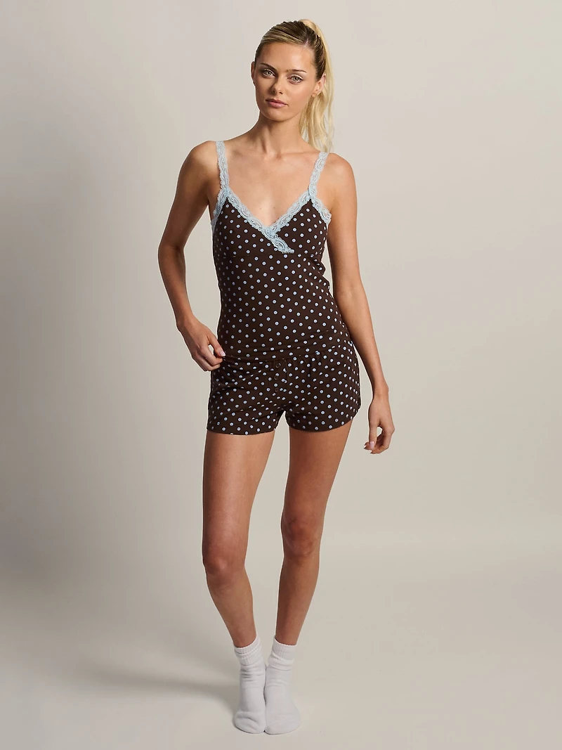 HARLOW LENI TANK - BROWN