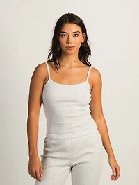 HARLOW PAYTON POINTELLE MELANGE TANK - CLOUD