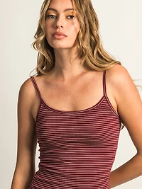 HARLOW BRIAR STRIPE TANK TOP - BURGUNDY