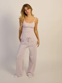 HARLOW BRIAR TANK-STRIPE - HEATHER GREY