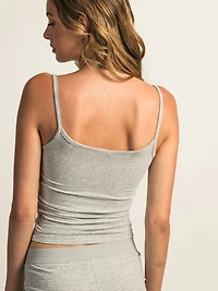 HARLOW BRIAR STRIPE TANK TOP - HEATHER GREY