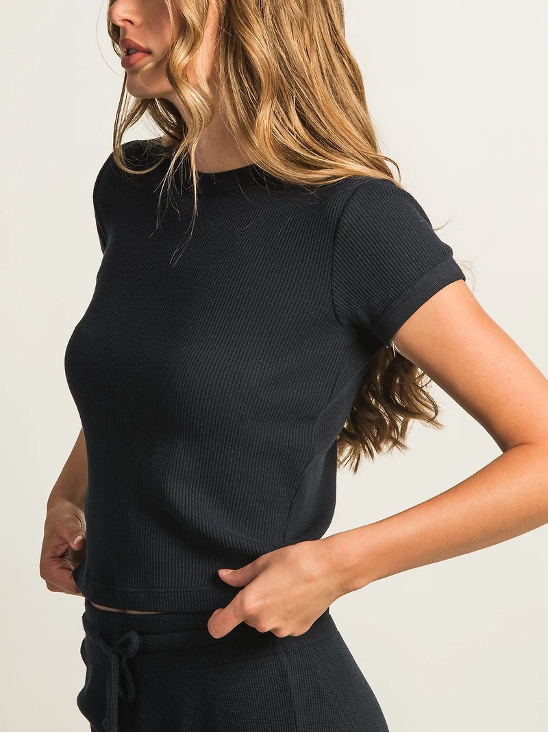 TEE-SHIRT GAUFRÉ HARLOW ALLIE - MARINE