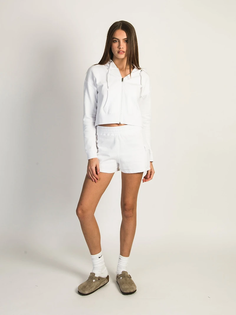 HARLOW HEIDI FLEECE SHORT - WHITE CLEARANCE