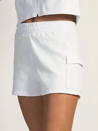 HARLOW HEIDI FLEECE SHORT - WHITE CLEARANCE