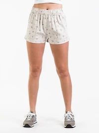 SHORT À IMPRIMÉ, TAILLE HAUTE, POUR FEMMES