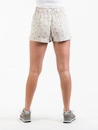 SHORT À IMPRIMÉ, TAILLE HAUTE, POUR FEMMES