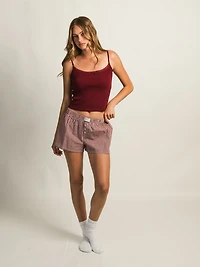 HARLOW TAYLOR BOXER SHORT - BURGUNDY