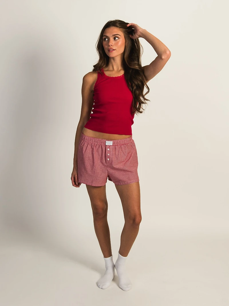 SHORT BOXER HARLOW TAYLOR – ROUGE/BLANC