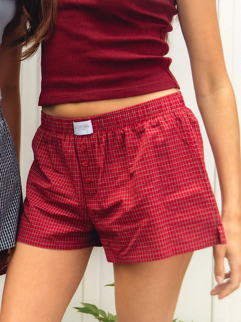 HARLOW TAYLOR BOXER SHORT - RED