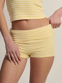 MICRO SHORT HARLOW MELANI - JAUNE/BLANC