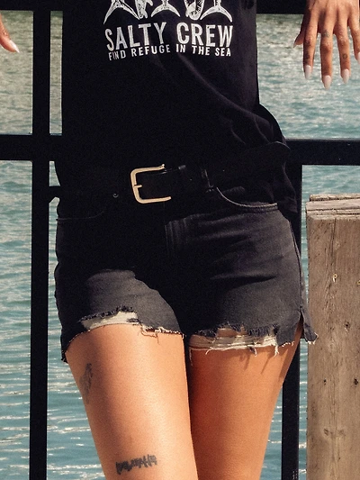 HARLOW MIDI SHORT - BLACK
