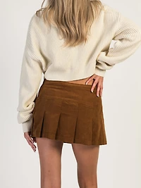 HARLOW PLEATED CORD SKIRT
