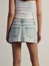 HARLOW DAISY DENIM SKORT - LIGHT WASH
