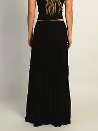 HARLOW TIERED SKIRT - BLACK