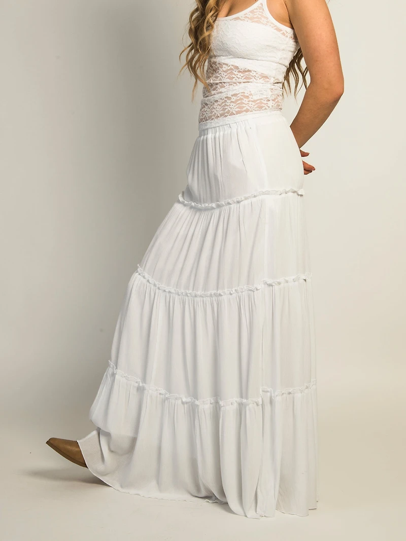 HARLOW TIERED SKIRT - WHITE