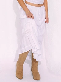 JUPE HARLOW FLORA - BLANC
